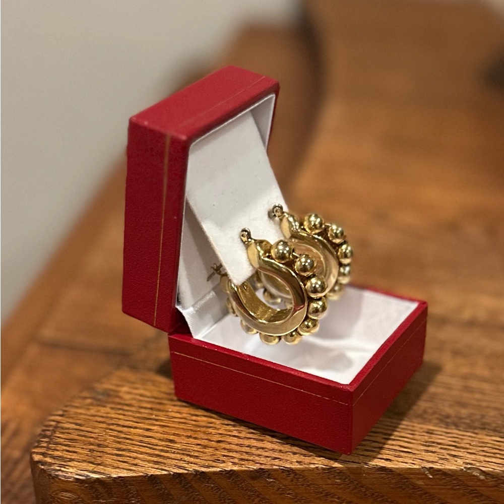 Authentic Heavy - Gold Givenchy Statement Hoop Ea… - image 1